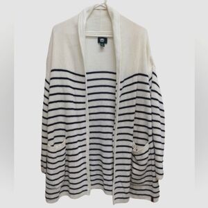 Roots women's stripe open front cardigan size S
